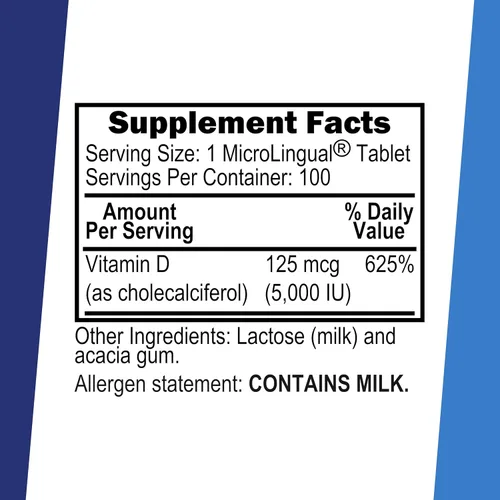Miniatura 2 de Superior Source Tableta de vitamina D3 extra fuerte de 5,000 UI, 100 unidades (el embalaje puede variar)