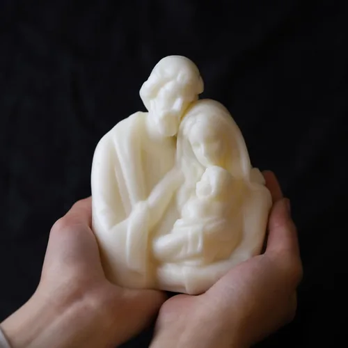 Miniatura 4 de Molde de vela de silicona de familia virgen católica DIY Jesús abrazando bebé retrato resina yeso que hace herramienta hecha a mano Molud Silicona