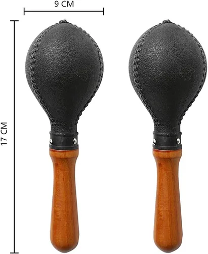 Miniatura 3 de Maracas de percusión par de agitadores sonajeros martillo de arena instrumento de percusión con carcasas de plástico ABS y mangos de madera