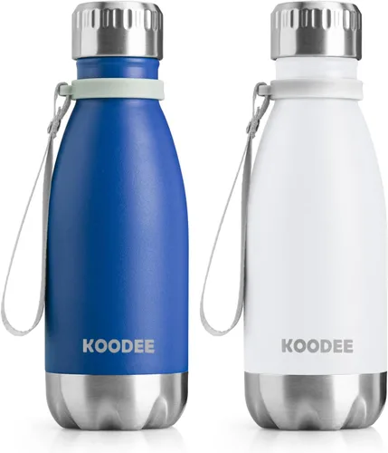 Miniatura 25 de koodee Botella deportiva de agua aislada al vacío de doble pared de acero inoxidable, 17 oz, con forma de botella de refresco, a prueba de fugas