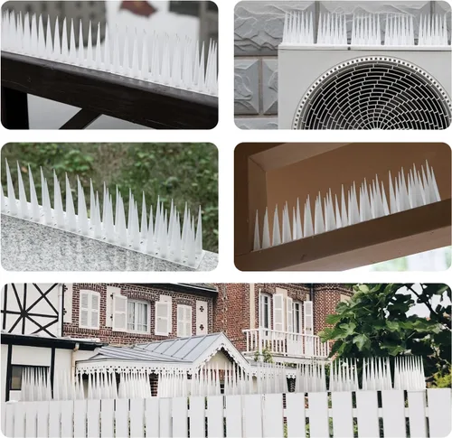 Miniatura 7 de OFFO Bird Spikes - Picos de paloma para exteriores para gatos para mantener a los pájaros, mapache, pájaro carpintero lejos cubiertas 2.6 pies