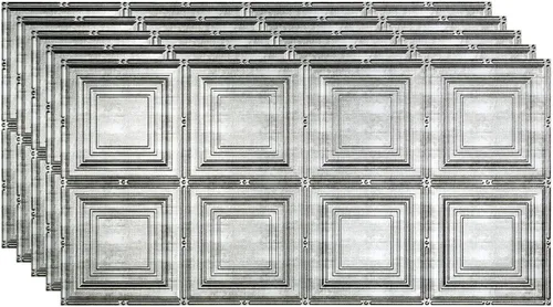 Miniatura 10 de FASÄDE Panel de techo decorativo de vinilo para retrato en blanco mate (muestra de 12 x 12 pulgadas)