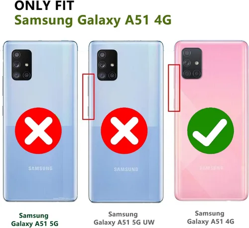 Miniatura 2 de Funda de grado militar para Samsung Galaxy A51 4G, funda Galaxy M40S, 360 metal giratorio anillo soporte soporte magnético para montaje en Azul