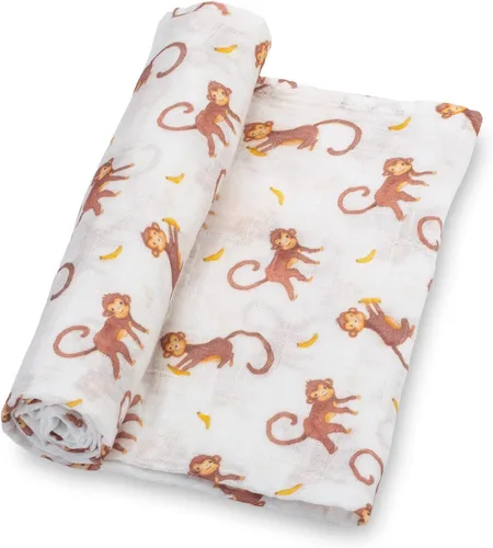 Miniatura 23 de LollyBanks Manta para Envolver, Mantas de Muselina 100% Algodón para Niños y Niñas, Manta de Recepción para Recién Nacido Grande de 47 x 47