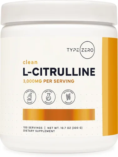 Type Zero L-citrulina base en polvo, 3,000 mg por porción - 100 porciones