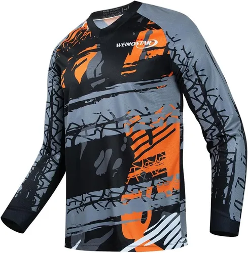 Miniatura 129 de Hotlion Camiseta de ciclismo para hombre, manga larga, MTB Motocross, ropa de carreras todoterreno
