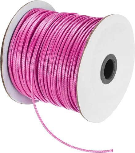 Miniatura 79 de MECCANIXITY Cordón encerado de poliéster encerado de 0.020 in, cuerda de cera de 175 yardas para hacer pulseras, collares, cuentas, joyería y Negro