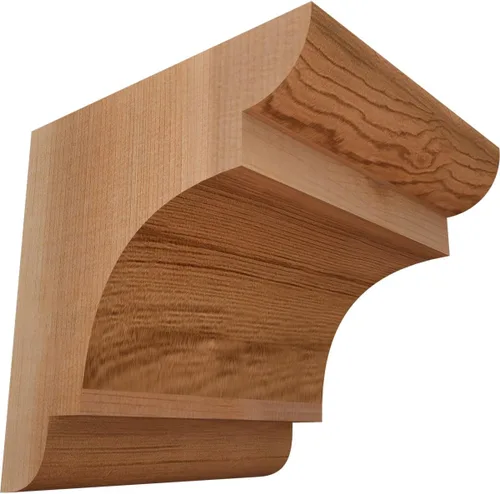 Miniatura 101 de Ekena Millwork COR04X12X12NEB00RWR 4 pulgadas de ancho x 12 pulgadas de profundidad x 12 pulgadas de alto New Brighton Rough Sawn Corbel, cedro rojo
