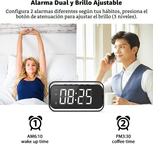 Miniatura 6 de Cámara de Seguridad Mini, 4K Real Full HD, Cámara de Niñera con Dos Conjuntos de Configuración de Reloj de Alarma para Seguridad del Hogar, Visión