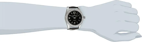 Miniatura 2 de Peugeot - Reloj de pulsera con esfera grande para mujer con bisel de cristal Swarovski y correa de piel gruesa