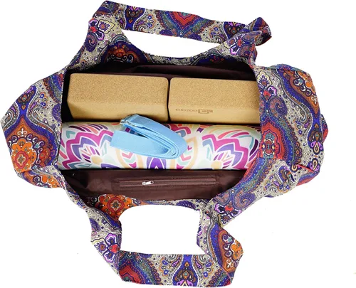 Miniatura 2 de Aozora Bolsa para esterilla de yoga grande con bolsillos para tapetes con bolsillos de almacenamiento multifuncionales, ligera y duradera