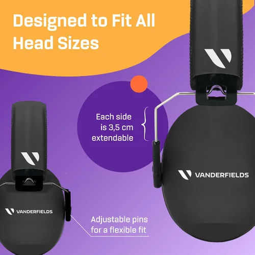 Miniatura 7 de Vanderfields Hearing Protection Ear Muffs - Over 33 dB (2K Hz) Broad Noise Cancelling Sound Reduction Earmuffs for Kids 3-12