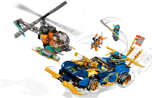 Miniatura 3 de LEGO Ninjago Jay y NYA's Race Car EVO 71776 Kit de construcción (536 piezas)
