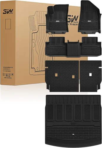 Miniatura 21 de 3W Forro de carga de ajuste personalizado para Jeep Wrangler 4XE 2021 2022 2023 2024 2025 híbrido de 4 puertas (No JL ni JK), tapete de maletero