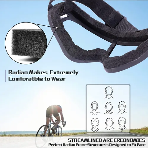 Miniatura 6 de Paquete de 2 gafas para motocicleta, ATV a prueba de polvo, para esquí, carreras, equitación, todoterreno, impermeable, motocross