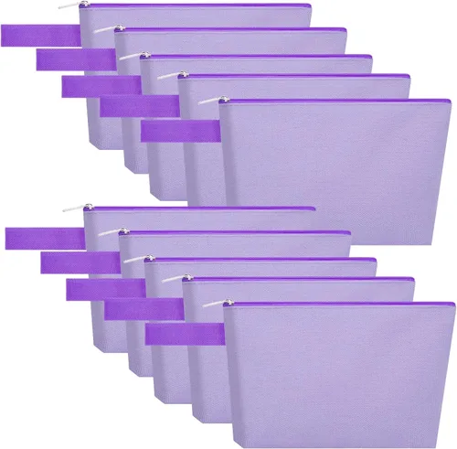 Miniatura 31 de 10 bolsas de maquillaje de lona de algodón con parte inferior y correa, bolsa de cosméticos multiusos con cremallera, bolsa de aseo de viaje, bolsa