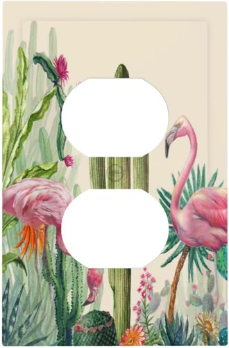 Miniatura 500 de Cubiertas de placa de pared de 3 gang con interruptor de luz de triple palanca, en negro y dorado con esplendor de oro rosa, estampado floral