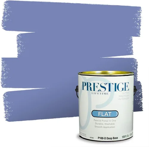 Miniatura 79 de Prestige Paints. - Base y pintura para exteriores en un solo galón, 1 galón. plano, comparable con Sherwin Williams Topsail. SW159-azul hechizante.