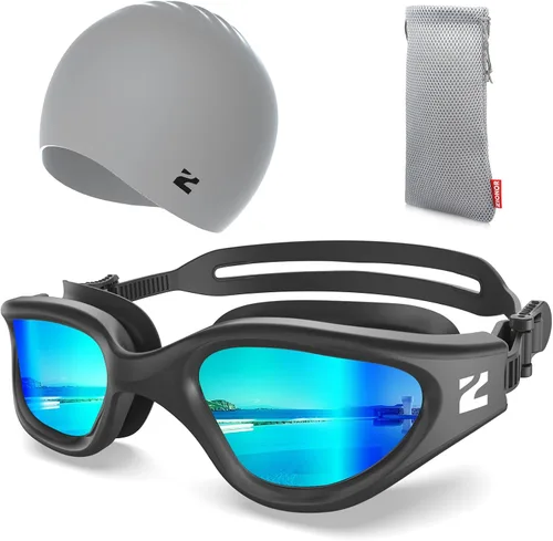 Miniatura 13 de ZIONOR Gafas de natación para adultos, G1 Air con protección UV antivaho y a prueba de fugas, ajuste cómodo para adultos, hombres y mujeres, incluye