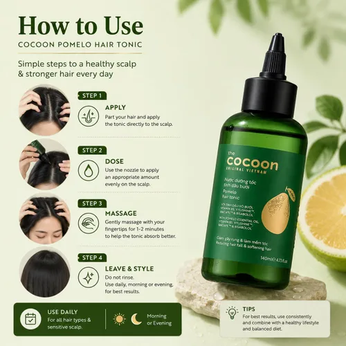 Miniatura 5 de Cocoon - Tónico capilar con aceite de pomelo. Tratamiento de suero para el cuero cabelludo 100% vegano para adelgazamiento, daño y rotura
