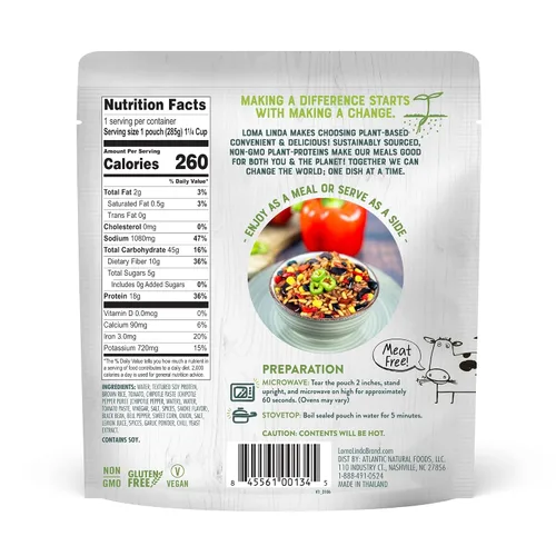 Miniatura 2 de Loma Linda - Paquetes completos de solución de comida a base de plantas (tazón de chipotle del suroeste (10 onzas), paquete de 6