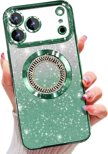 Miniatura 243 de Misscase Funda magnética con purpurina para iPhone 11 compatible con MagSafe, protección completa, delgada, a prueba de golpes, antiarañazos