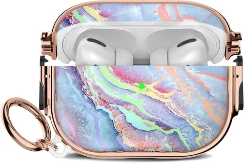 Miniatura 135 de Maxjoy para Funda Linda de AirPods 2 (2019) con Bloqueo de Seguridad, Compatible con Funda de AirPod de 2ª Generación de Mármol para Mujeres