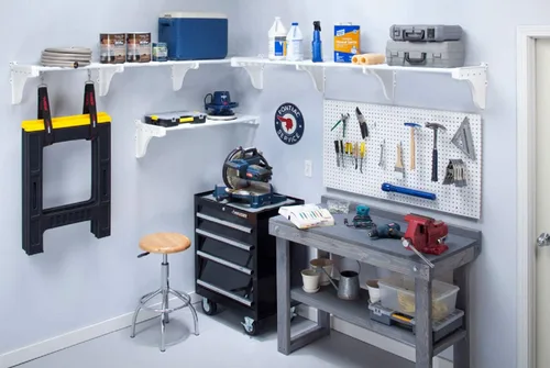 Miniatura 4 de EZ Shelf -Estante de garaje expandible- 40.5 a 75 pulgadas -Blanco- Fácil de instalar - Fuerte (hasta 250 libras) - Alternativa de estantería