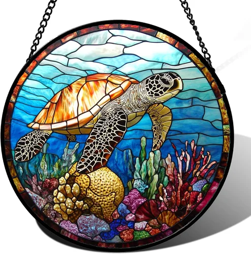 Miniatura 9 de Colgante de vitrales para colgar en la ventana, de cuervo negro, alas grandes para puertas, jardín, patio, pájaros, atrapasoles, decoración