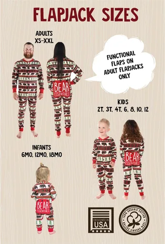 Miniatura 42 de Lazy One - Pijamas navideñas a juego con solapa trasera; para perros, bebés, niños, adolescentes y adultos
