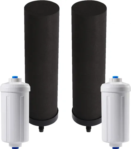 Miniatura 12 de Huining 2 filtros de agua negros - Sistema de filtro de agua por gravedad para el hogar - Compatible con Berkey