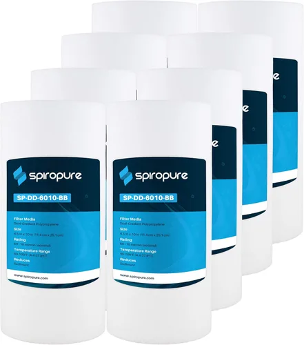Miniatura 11 de SpiroPure SP-DD-2501-20BB 20x4.5 BB Cartucho de filtro de agua de polipropileno fundido fundido hilado de 1 micrón SDC-45-2001 DGD-2501-20 155360-43