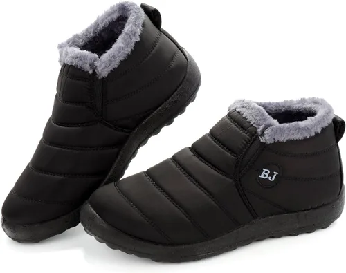 Miniatura 6 de Botas de nieve para mujer, cálidas, con forro de piel, antideslizantes, para exteriores, impermeables, cómodos y cálidos