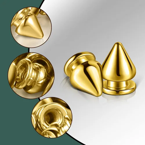 Miniatura 2 de 170 piezas de múltiples tamaños, tachuelas con forma de cono, remaches con tornillo, remaches de árbol metálicos grandes, medianos y pequeños