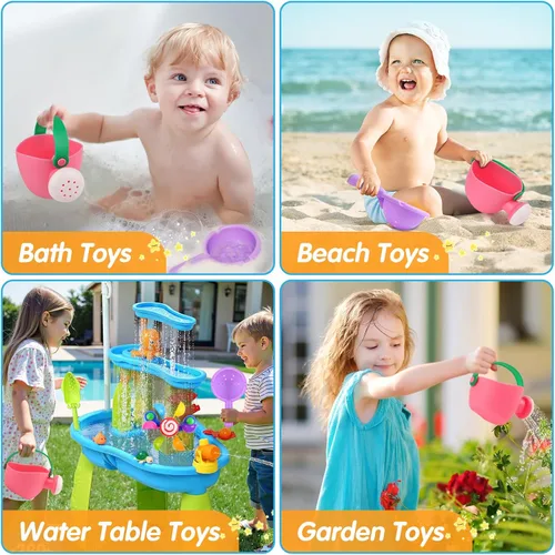 Miniatura 6 de Juguete de baño para bebé, regadera para niños, cucharas de baño, molino de viento, juguetes de agua, divertido juguete interactivo para bañera