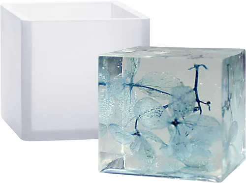 Miniatura 11 de Funshowcase Molde de silicona para pisapapapeles en forma de cubo para manualidades de arcilla polimérica, fabricación de jabón, resina epoxi