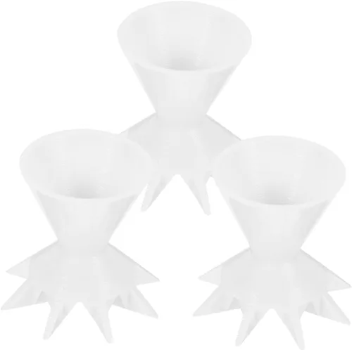 COHEALI 3 vasos divididos de silicona blanca para pintura acrílica, diseño ergonómico para un fácil agarre, perfecto para proyectos de arte y