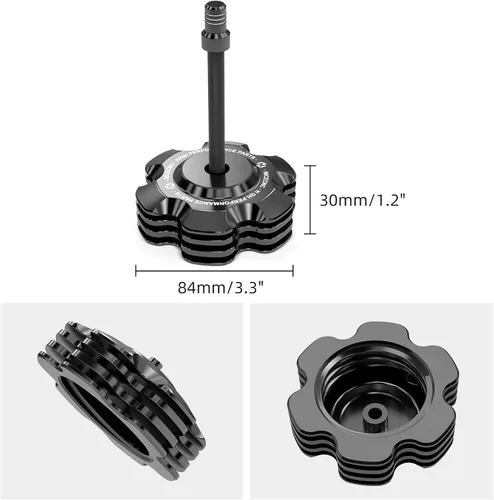 Miniatura 6 de NICECNC Tapa de combustible de gas negra con tubo de ventilación compatible con Yamaha Raptor 700 700R, Grizzly 125 TTR110 TTR125LE, repuesto