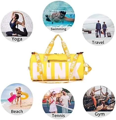 Miniatura 7 de Bolsa de gimnasio deportivo de gran capacidad, bolsa de viaje para zapatos deportivos con compartimento de bolsillo húmedo para hombres y mujeres