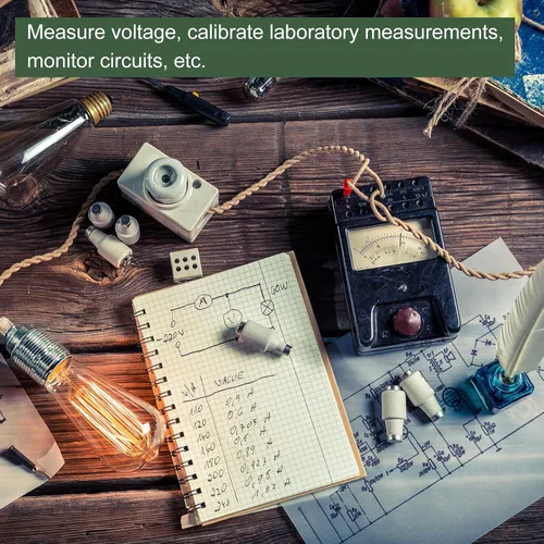 Miniatura 5 de YOKIVE Voltímetro de panel analógico, herramienta de medidor de voltios 44C2 DC-500V, ideal para equipos de medición de pruebas de circuitos