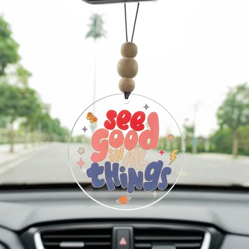 Miniatura 23 de Talataca Adorno plano 2D cristiano para automóvil y cuentas de madera, citas inspiradoras con cuentas, accesorios para espejo retrovisor, colgante 37