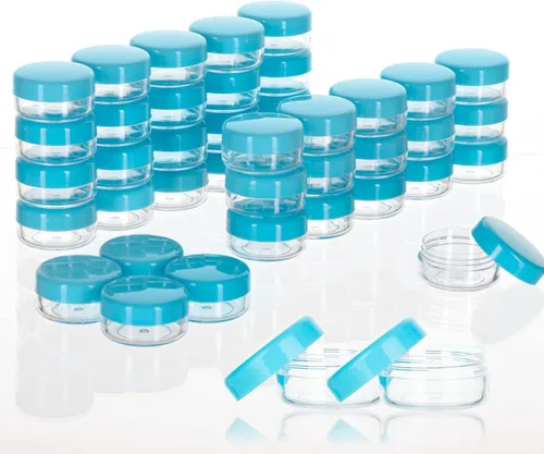 Miniatura 16 de Contenedores de muestra de 0.11 onzas con tapas, 200 frascos de muestra pequeños, recipientes de cosméticos de maquillaje de 0.11 onzas líquidas