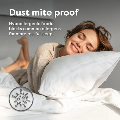 Miniatura 3 de HOSPITOLOGY PRODUCTS - Sistema de defensa del sueño – Recubrimiento de somier con cremallera – A prueba de insectos y ácaros – Hipoalergénico.