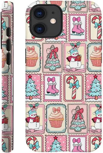 Miniatura 70 de DAIZAG Funda compatible con iPhone 13, funda duradera de protección contra golpes para niñas y mujeres, tema de retazos azul océano Tema