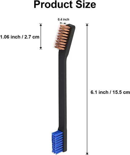 Miniatura 4 de Raiseek Juego de cepillos de limpieza para armas de 10 unidades, cepillos de cerdas de latón y nylon de doble punta multifuncionales