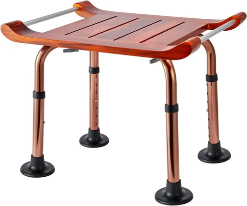 Miniatura 3 de Banco de ducha de teca para asiento interior de ducha, baño, sauna, para ancianos y discapacitados