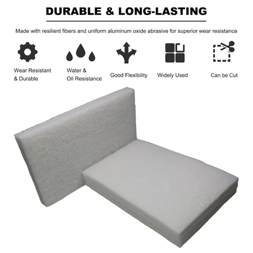 Miniatura 4 de Paquete de 10 almohadillas blancas de primera calidad para arañazos de uso general de 6 x 9 pulgadas, raspado, raspado, lijado, preparación