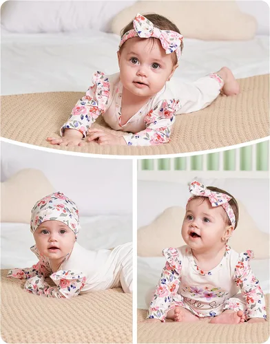 Miniatura 2 de Mono de manga larga con estampado floral para bebé o niña