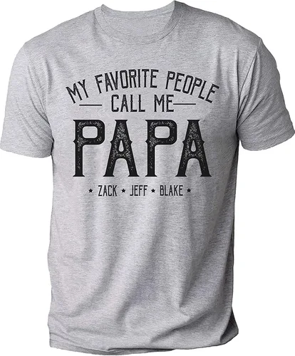 Miniatura 2 de Camisa personalizada para el abuelo y papá, camiseta personalizada con nombre de papá y nietos, regalos de Navidad para el Día del Padre, abuelo