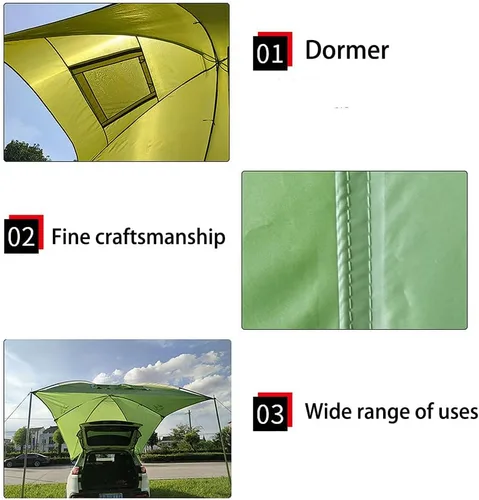 Miniatura 3 de Toldo impermeable para automóvil, toldo para portón trasero de SUV, toldo portátil para automóvil, caravana, remolque, toldo para campamento, al